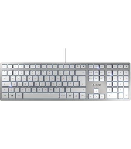 CHERRY G84-5400 XS, Compact Keyboard with Trackball, UK Layout